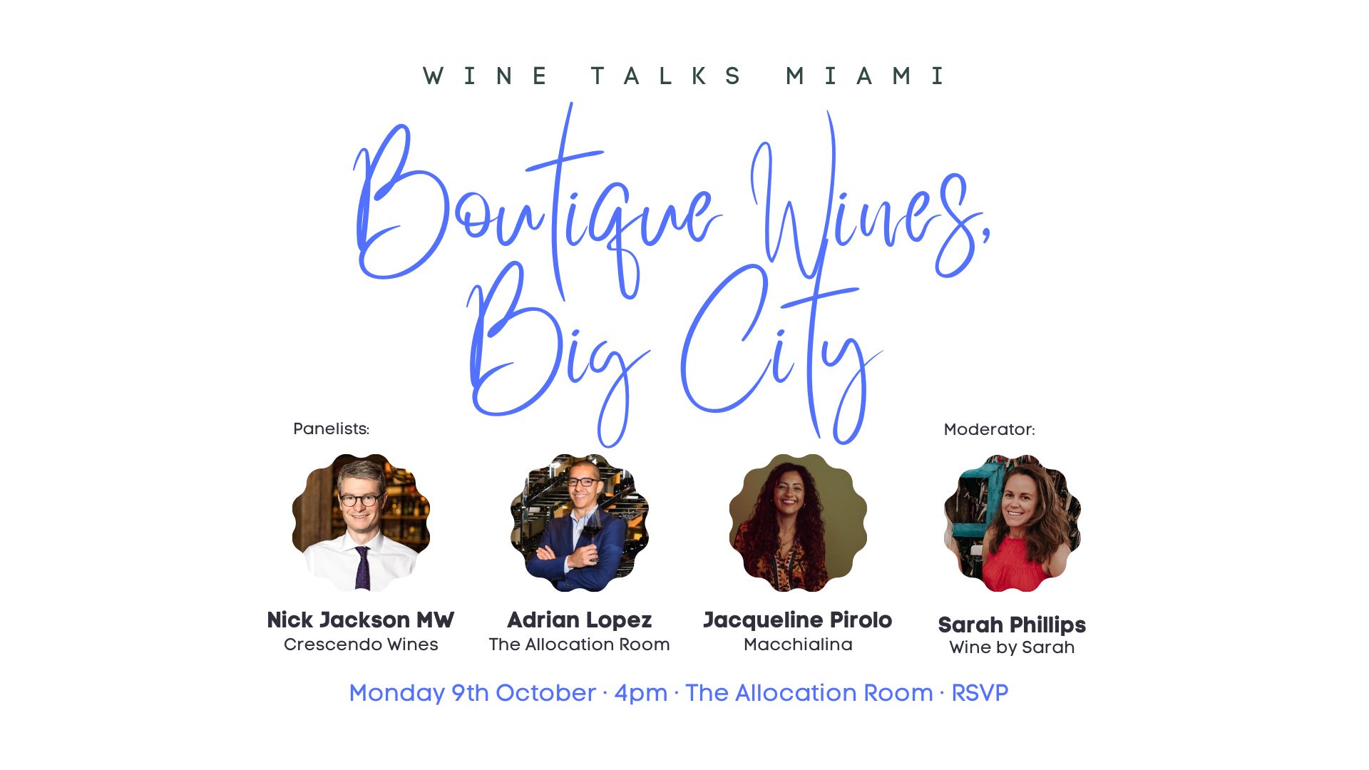 October 2023: Boutique Wines, Big City