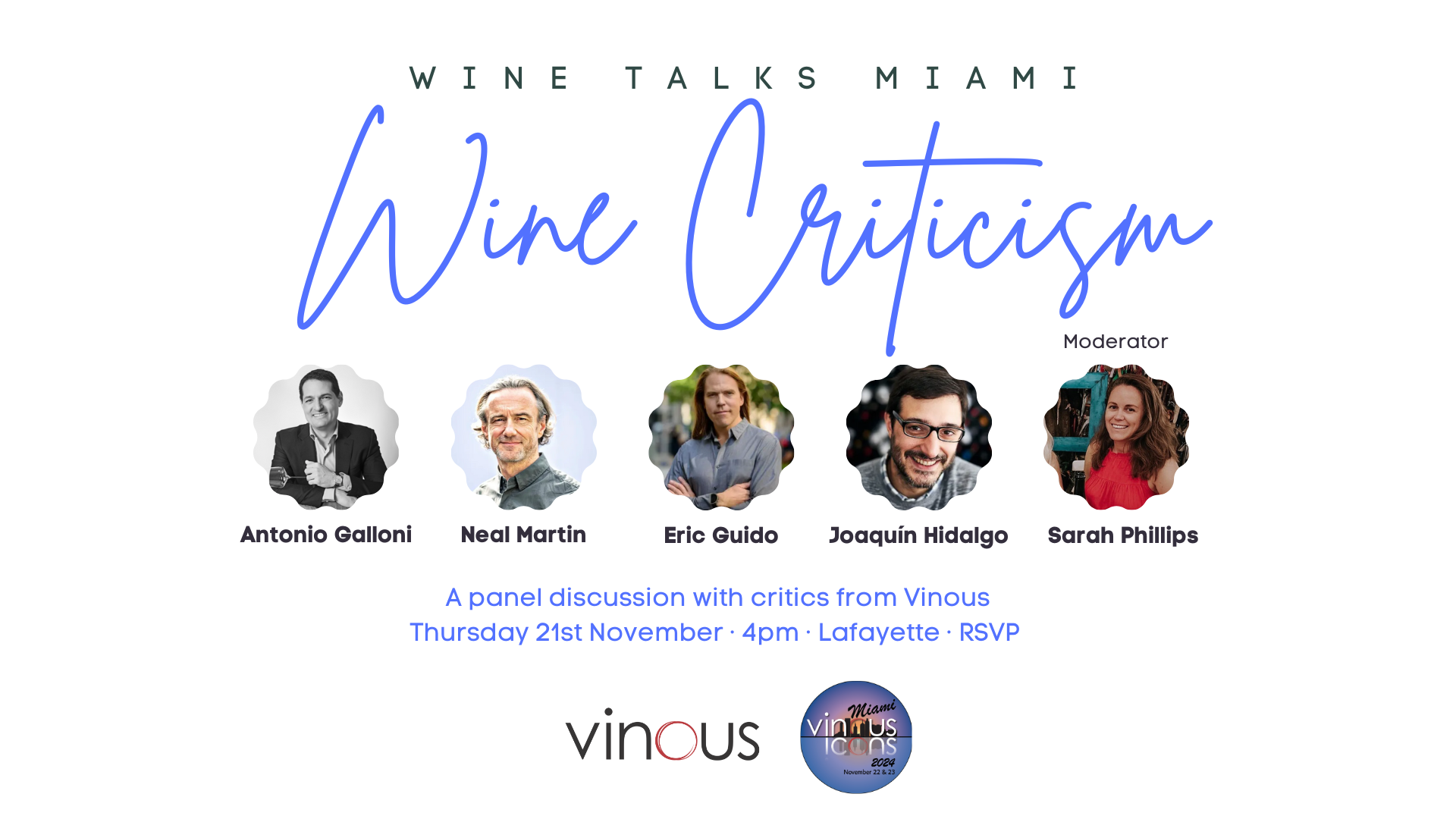 November 21st: On Wine Criticism, with Vinous